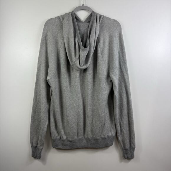 Vince Mens Large Gray Wool Blend Hooded Sweater Pullover Designer Winter Neutral - Picture 4 of 11